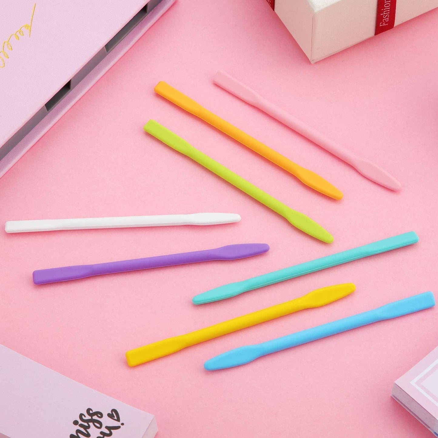 8 Pieces Silicone Stir Stick Facial Mask Stirring Rods Mud Mask Applicator Cosmetic Mask Tools for Facial Mask Mixing and Application, DIY Crafts Health & Beauty > Personal Care > Cosmetics > Cosmetic Tools > Skin Care Tools Shappy   