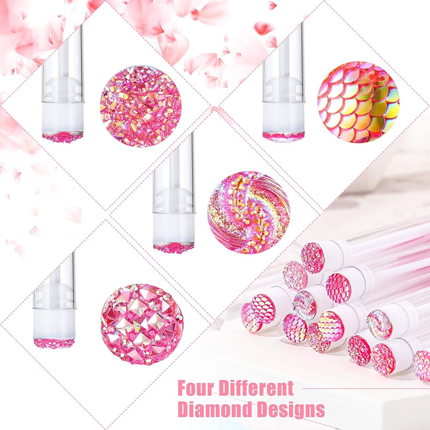 80 Pieces Disposable Mascara Brushes Tubes Set, 40 Pieces Diamond Empty Mascara Wand Tube with 40 Pieces Eyelash Brush Spoolies Makeup Tool for Eyelash Extension (Pink) Health & Beauty > Personal Care > Cosmetics > Cosmetic Tools > Makeup Tools Maitys   