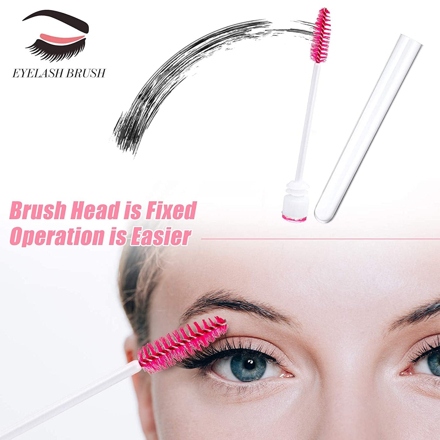 80 Pieces Disposable Mascara Brushes Tubes Set, 40 Pieces Diamond Empty Mascara Wand Tube with 40 Pieces Eyelash Brush Spoolies Makeup Tool for Eyelash Extension (Pink) Health & Beauty > Personal Care > Cosmetics > Cosmetic Tools > Makeup Tools Maitys   