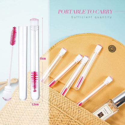 80 Pieces Disposable Mascara Brushes Tubes Set, 40 Pieces Empty Mascara Wand Tube with 40 Pieces Eyelash Brush Makeup Tool Cleaning Brush for Eyelash Extension (Pink Eyelash Style) Health & Beauty > Personal Care > Cosmetics > Cosmetic Tools > Makeup Tools Patelai   