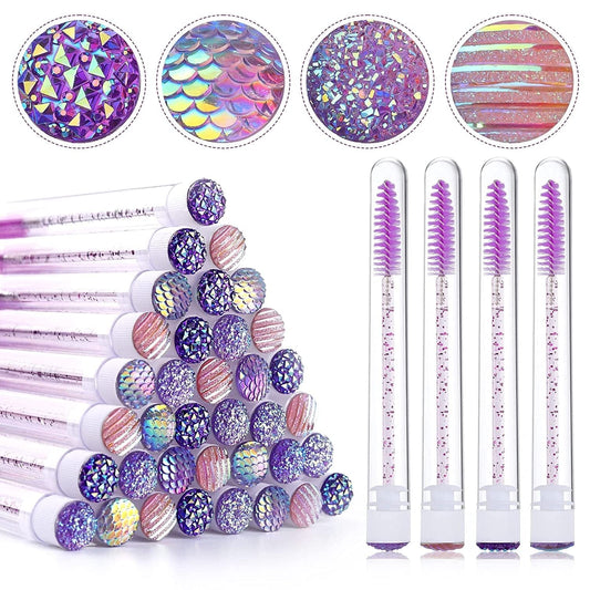 80 Pieces Purple Mascara Wand Tube Set EBANKU 40 Pieces Diamond Empty Eyelash Brush Tubes with 40 Pieces Disposable Mascara Brushes Makeup Tools Health & Beauty > Personal Care > Cosmetics > Cosmetic Tools > Makeup Tools EBANKU Purple  