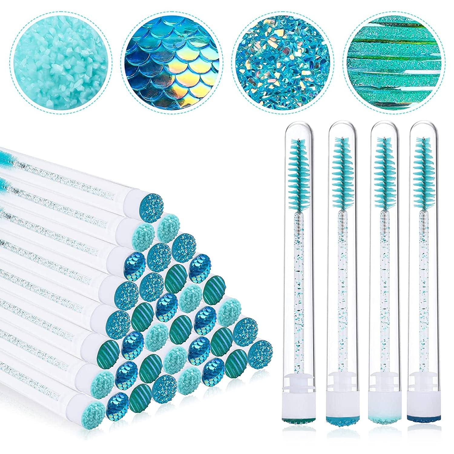80 Pieces Purple Mascara Wand Tube Set EBANKU 40 Pieces Diamond Empty Eyelash Brush Tubes with 40 Pieces Disposable Mascara Brushes Makeup Tools Health & Beauty > Personal Care > Cosmetics > Cosmetic Tools > Makeup Tools EBANKU Blue  