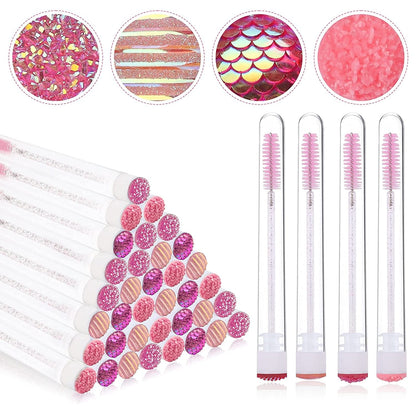 80 Pieces Purple Mascara Wand Tube Set EBANKU 40 Pieces Diamond Empty Eyelash Brush Tubes with 40 Pieces Disposable Mascara Brushes Makeup Tools Health & Beauty > Personal Care > Cosmetics > Cosmetic Tools > Makeup Tools EBANKU Pink  