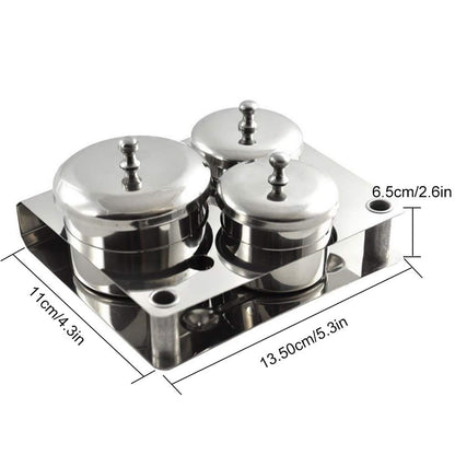 Nail Liquid Container, Mini Stainless Steel Dish Pot Liquid Powder Cup Lid Bowl Nail Art Tools Acrylic Nail Art Equipment Mini Bowl Cup Tray Pot Container Organizer Holder with Lid, 3Pcs Health & Beauty > Personal Care > Cosmetics > Cosmetic Tools > Nail Tools Zerone   