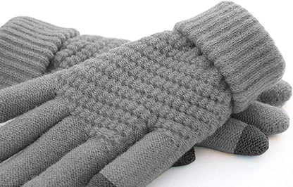 Women Winter Warm Touch Screen Gloves Knitted Soft Elastic Thick Gloves for Clod Weather Apparel & Accessories > Clothing Accessories > Gloves & Mittens Muryobao   