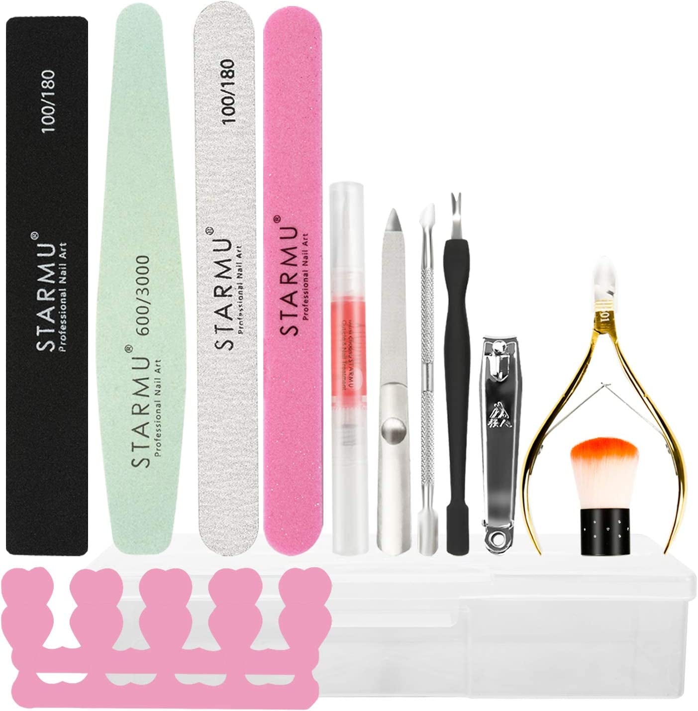 Manicure Set for Women Girls, Professional Nail File Kit Pedicure Set Nail Art Tools Nail Files Buffers Nail Care Grooming Salon Set 12 in 1, Manicure Kit Toenail Clippers Foot Care with Storage Box Health & Beauty > Personal Care > Foot Care Wainbowa   
