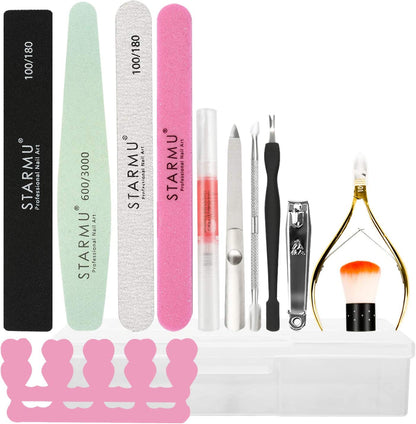 Manicure Set for Women Girls, Professional Nail File Kit Pedicure Set Nail Art Tools Nail Files Buffers Nail Care Grooming Salon Set 12 in 1, Manicure Kit Toenail Clippers Foot Care with Storage Box Health & Beauty > Personal Care > Foot Care Wainbowa   