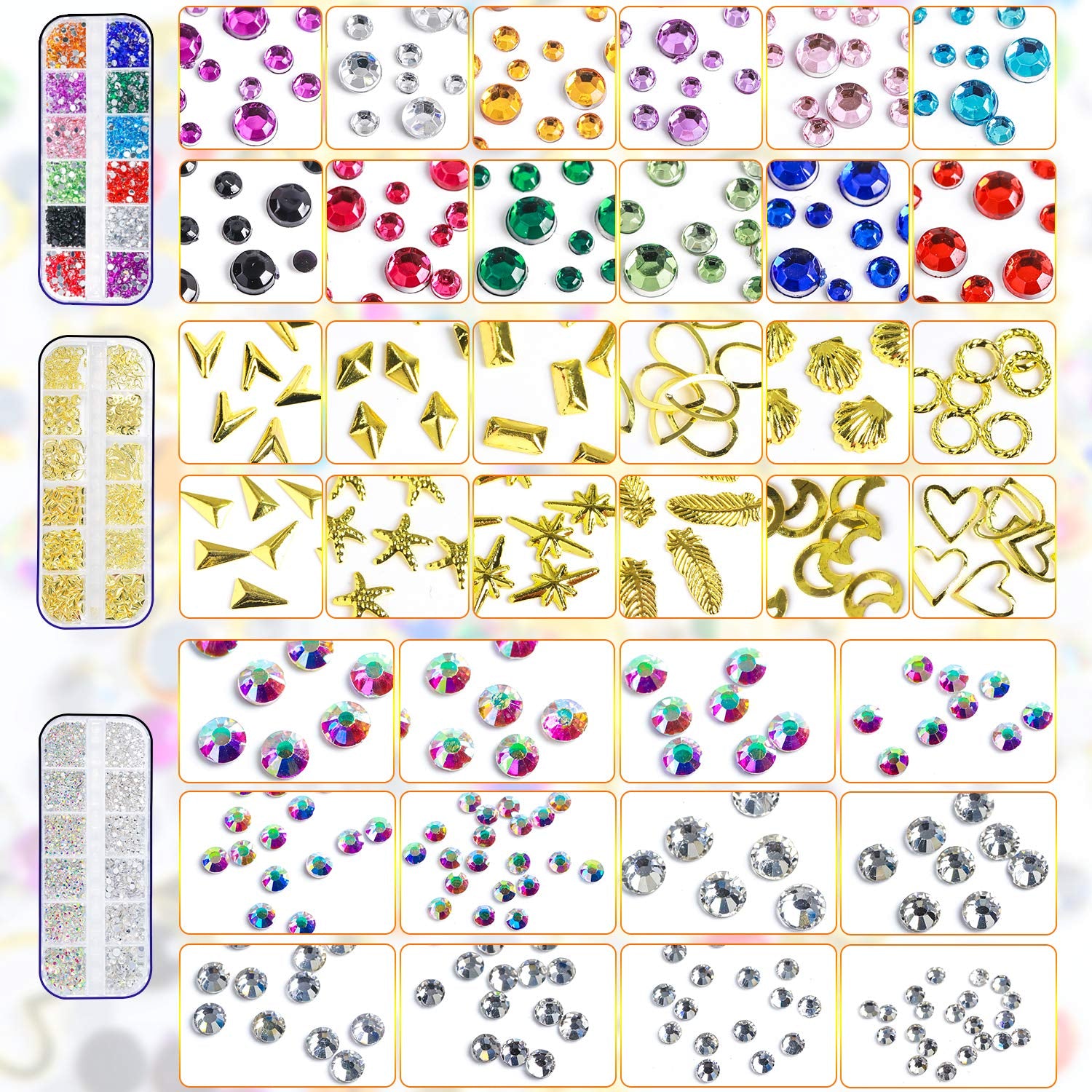 Nail Art 8Ml×2 NO WIPE Rhinestone Glue Gel Kit(Led Light Cure Needed) Adhesive Resin Gem Stone Jewelry Beads Diamond Gel Nail Polish Clear Decoration with Nail Rhinestones(Crystal+Acrylic+Rivet)+Tools Health & Beauty > Personal Care > Cosmetics > Cosmetic Tools > Nail Tools BELLEBOOST   