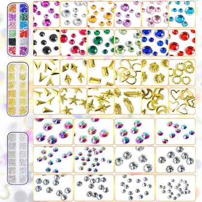 Nail Art 8Ml×2 NO WIPE Rhinestone Glue Gel Kit(Led Light Cure Needed) Adhesive Resin Gem Stone Jewelry Beads Diamond Gel Nail Polish Clear Decoration with Nail Rhinestones(Crystal+Acrylic+Rivet)+Tools Health & Beauty > Personal Care > Cosmetics > Cosmetic Tools > Nail Tools BELLEBOOST   