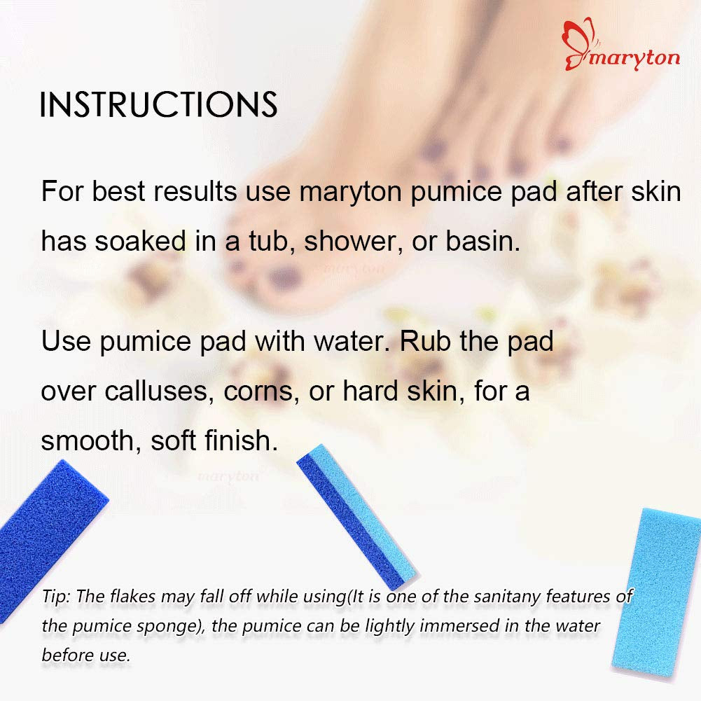Maryton Foot Pumice Stone for Feet Hard Skin Callus Remover and Scrubber (Pack of 4) (Blue) Health & Beauty > Personal Care > Foot Care MARYTON   