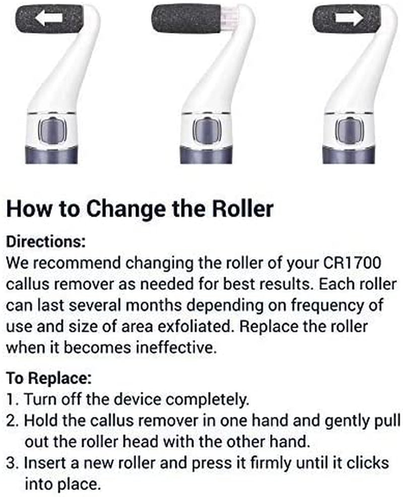 Extra Coarse Refill Rollers by Own Harmony - Best Fit for Electric Callus Remover CR1700: Professional Foot Care for Healthy Feet, Pedicure File Tools - Refills 3 Pack Replacement Roller Heads Health & Beauty > Personal Care > Foot Care Own Harmony   