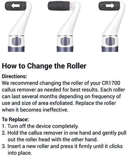 Extra Coarse Refill Rollers by Own Harmony - Best Fit for Electric Callus Remover CR1700: Professional Foot Care for Healthy Feet, Pedicure File Tools - Refills 3 Pack Replacement Roller Heads Health & Beauty > Personal Care > Foot Care Own Harmony   