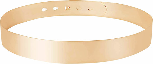 BABEYOND Metal Waistband Skinny Belt Adjustable Waist Strap Belt for Dress (Style-10-Gold, Large) Apparel & Accessories > Clothing Accessories > Belts KYLIE MAX   