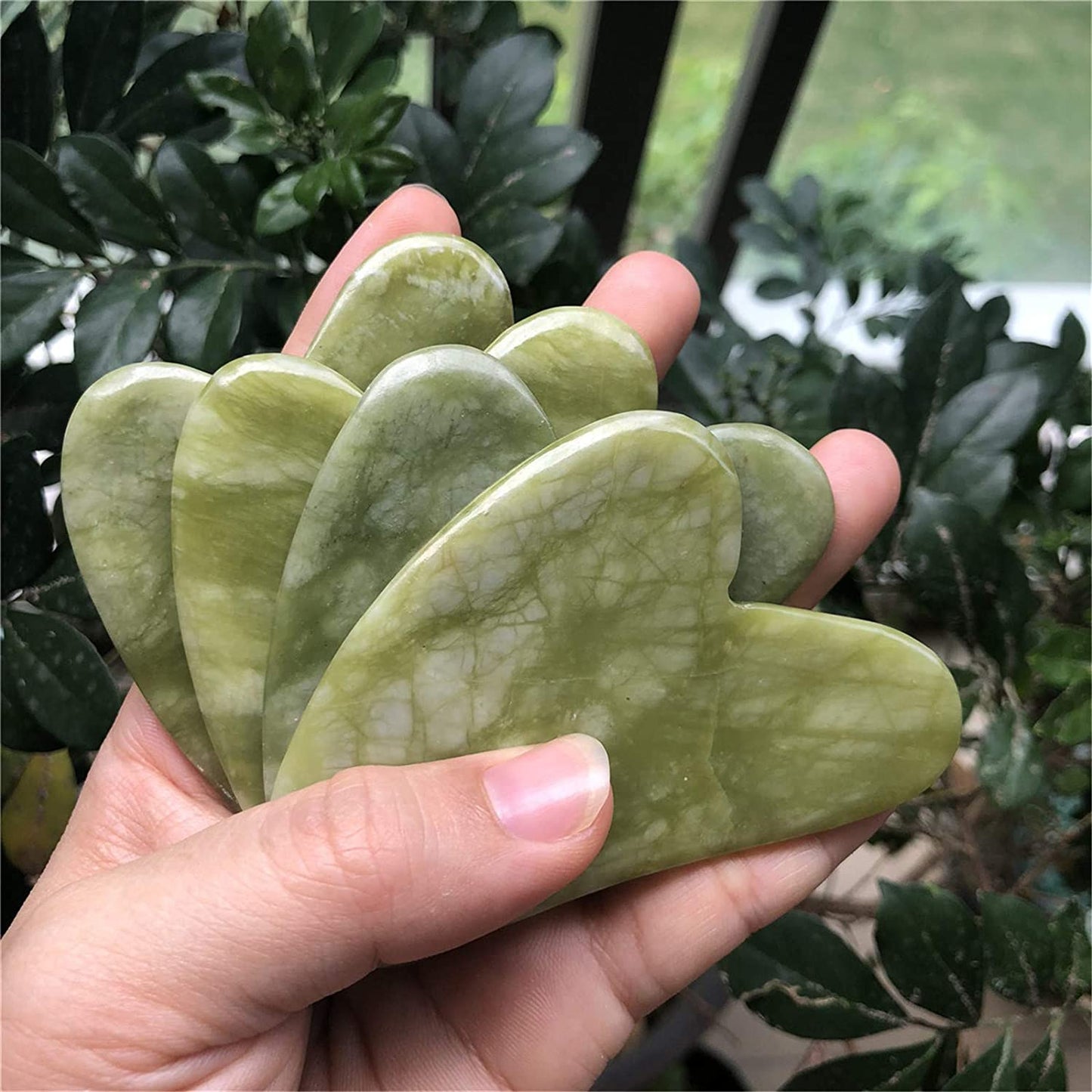 Fekuar Natural Green Jade Gua Sha Massage Tool for Body Skin Facial, Crystal Scraping Board for SPA Acupuncture Therapy Trigger Point Treatment Health & Beauty > Personal Care > Cosmetics > Cosmetic Tools > Skin Care Tools Fekuar   