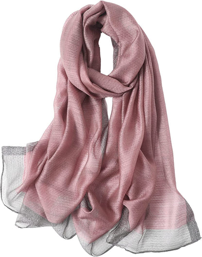 WINCESS YU Solid Color Mulberry Silk Scarf for Women Soft Blanket Shawl Beach Gauze Scarves and Wraps for for All Season Apparel & Accessories > Clothing Accessories > Scarves & Shawls WINCESS.YU Cameo Brown  