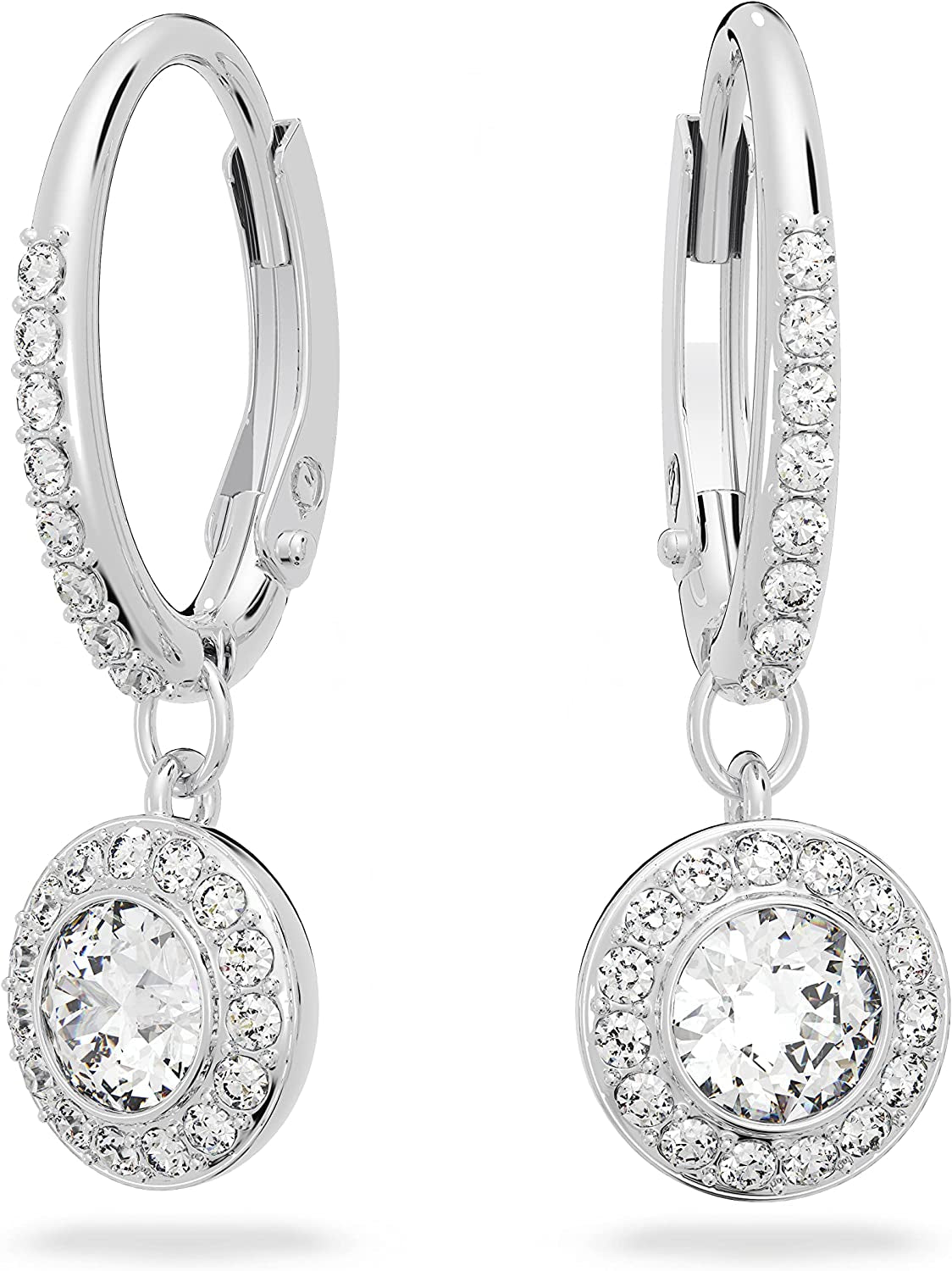 Swarovski Angelic Crystal Jewelry Collection, Rhodium Tone Finish, Blue Crystal, Pink Crystal, Clear Crystal Apparel & Accessories > Jewelry > Bracelets SWAROVSKI Drop Pierced Earrings  