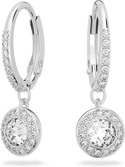 Swarovski Angelic Crystal Jewelry Collection, Rhodium Tone Finish, Blue Crystal, Pink Crystal, Clear Crystal Apparel & Accessories > Jewelry > Bracelets SWAROVSKI Drop Pierced Earrings  