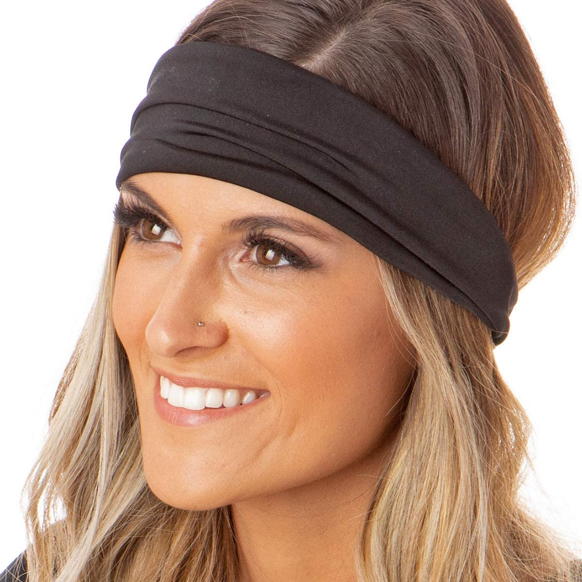Hipsy Adjustable & Stretchy Printed Xflex Wide Headbands for Women Girls & Teens Apparel & Accessories > Clothing Accessories > Bandanas & Headties Hipsy   