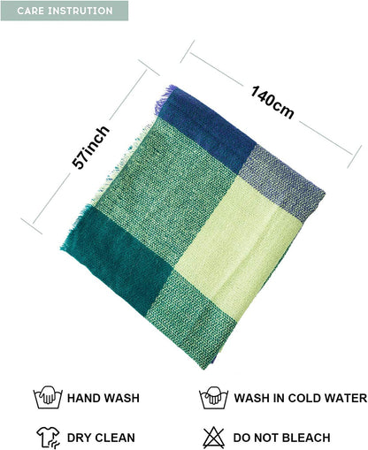 Dimore Trendy Plaid Blanket Scarf Women Big Oversized Long Scarves Apparel & Accessories > Clothing Accessories > Scarves & Shawls Dimore   