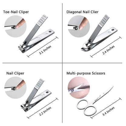 Nail Grooming Kit 12 Pieces - Nail Care Kit for Women Stainless Steel, Professional Hand, Foot & Nail Tools with Luxurious Travel Case. Compact 6X3" (Rose Gold) Health & Beauty > Personal Care > Foot Care KENED   