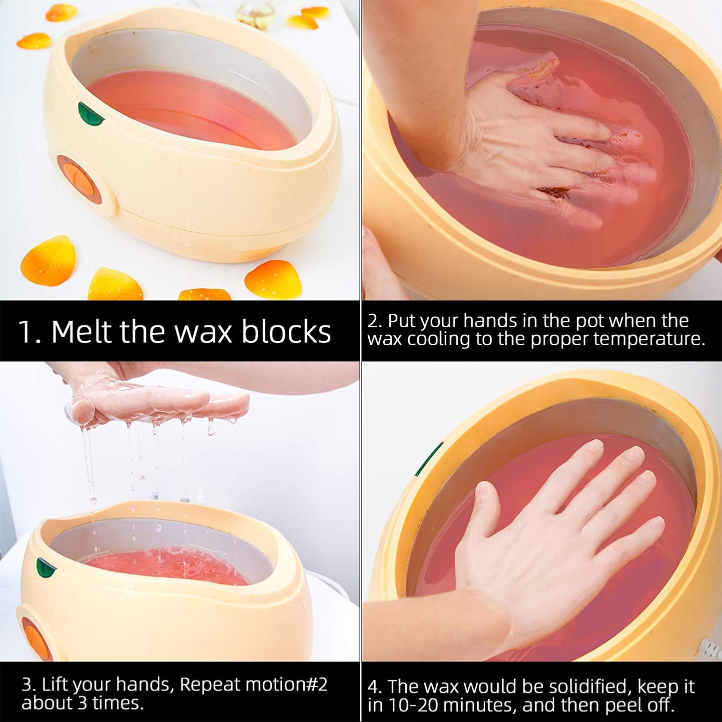 Refill Paraffin Wax, SUBUCKOOL Paraffin Bath Bulk 6 Pack, Rose Scented Paraffin Wax Blocks 4 Lbs for Hands & Feet Care, Use to Relieve Arthitis Pain and Stiff Muscles - Deeply Hydrates and Protects Health & Beauty > Personal Care > Foot Care SUBUCKOOL   