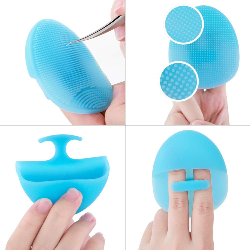 INNERNEED Super Soft Silicone Face Cleanser and Massager Brush Manual Facial Cleansing Brush Handheld Mat Scrubber for Sensitive, Delicate, Dry Skin (Pack of 4) Health & Beauty > Personal Care > Cosmetics > Cosmetic Tools > Skin Care Tools INNERNEED   