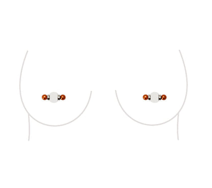Non-Piercing Nipple Ring Magnetic Barbell Stud Fake Body Jewelry for Women (B - Black (Regular)) Apparel & Accessories > Jewelry > Body Jewelry All Body Art B - Regular (Orange)  