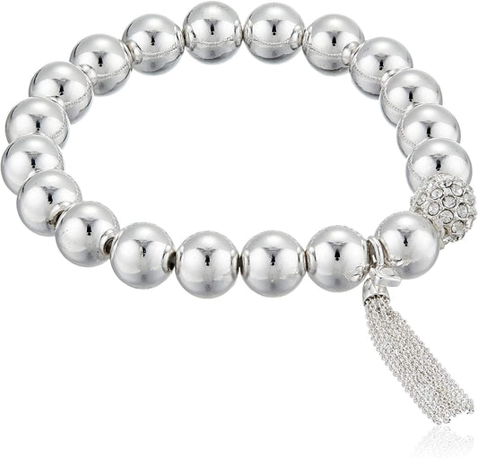 NINE WEST Women'S Stretch Tassel Bracelet, Silver Apparel & Accessories > Jewelry > Bracelets Nine West   