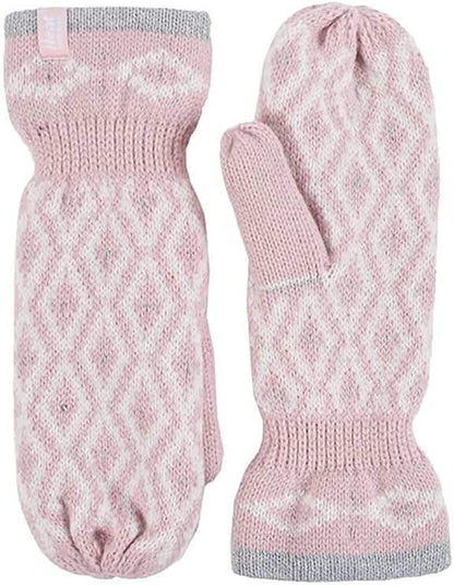 Heat Holders - Womens Warm Fleece Lined Thermal Cold Weather Knit Winter Mittens Apparel & Accessories > Clothing Accessories > Gloves & Mittens HEAT HOLDERS Coral One Size 
