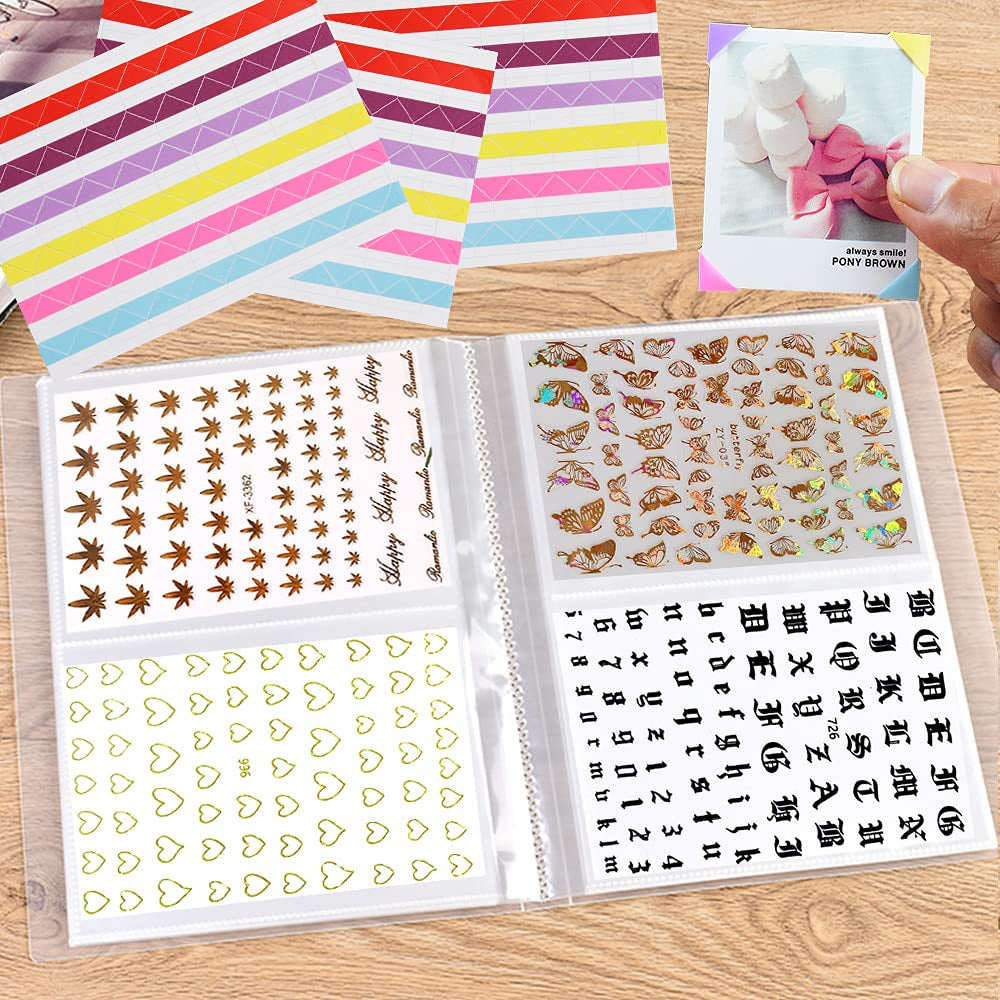 Nail Art Sticker Decals Holder Storage Organizer Display Book Collecting Album, 80 Slots Empty Storage Holder, Easy Photo Album Manicure Nail Art Tools Health & Beauty > Personal Care > Cosmetics > Cosmetic Tools > Nail Tools ASVNRES Set--m  