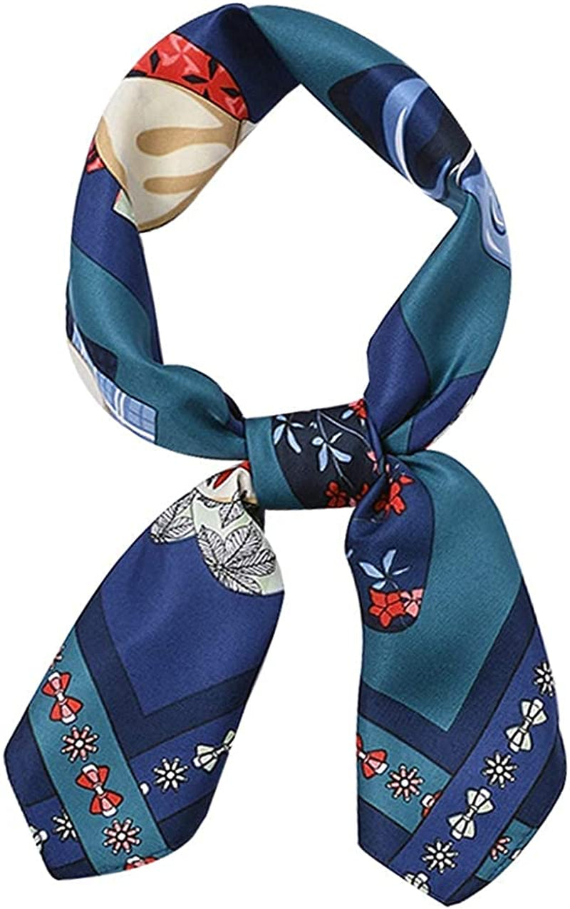 Women'S Fashion Soft Large Satin Square Chiffon Polyester Scarf Set Head Neck Multiuse Solid Colors Available Apparel & Accessories > Clothing Accessories > Bandanas & Headties Persmileful Tie  
