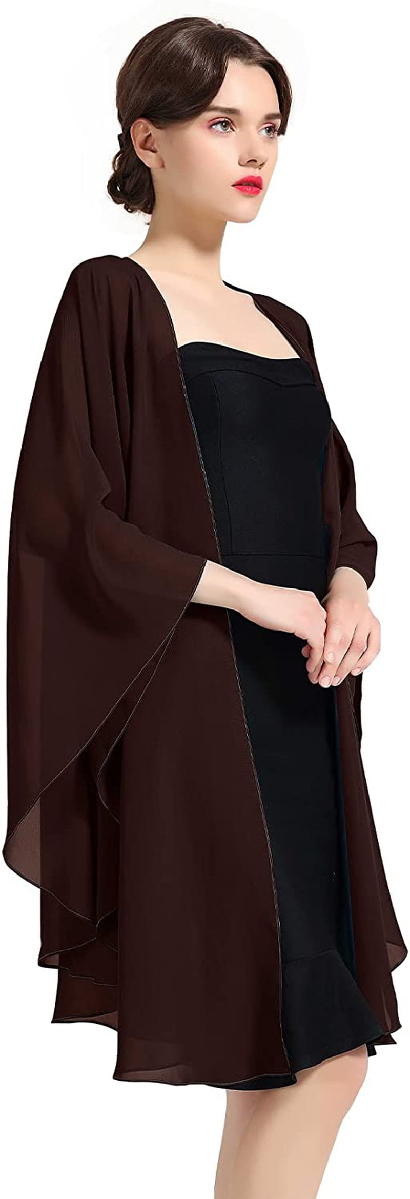 Shawl Wrap Chiffon Scarf for Women Evening Dresses Wedding Stole Black White Blue 25 Colors by BEAUTELICATE Apparel & Accessories > Clothing Accessories > Scarves & Shawls BEAUTELICATE Cocoa  