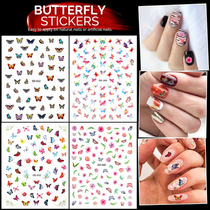 Nail Art Brushes, Nail Dotting Tools, Nail Dust Brush, Teenitor Nail Art Kit for Beginners, Butterfly Nail Art Stickers, Nail Art Rhinestone, Nail Art Foil, Nail Art Striping Tapes, Nail Design Kit Health & Beauty > Personal Care > Cosmetics > Cosmetic Tools > Nail Tools Teenitor   