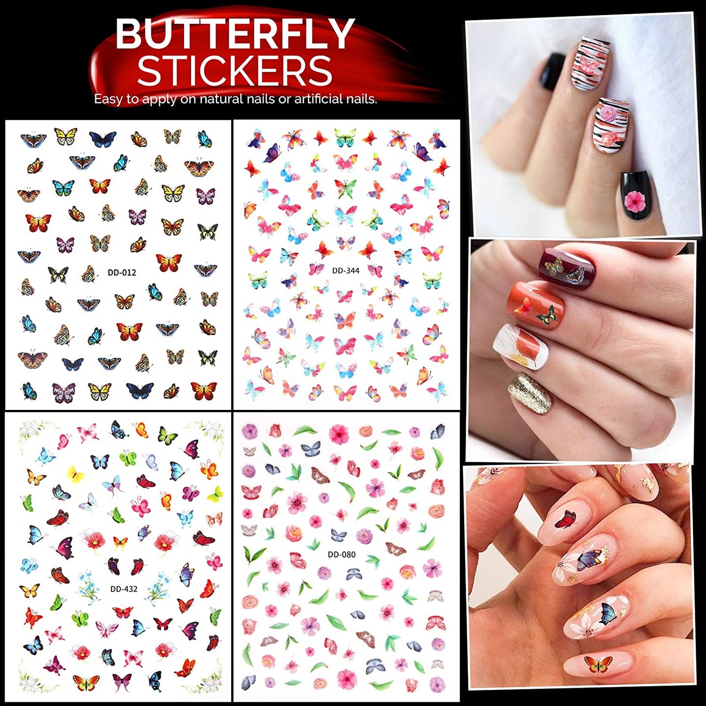 Nail Art Brushes Kit, Teenitor Nail Art Tool with Nail Dotting Tools, 3D Butterfly Nail Art Stickers, Nail Art Rhinestones and Pick up Tweezer, Nail Foil Flakes, Nail Art Striping Tape Health & Beauty > Personal Care > Cosmetics > Cosmetic Tools > Nail Tools Teenitor   