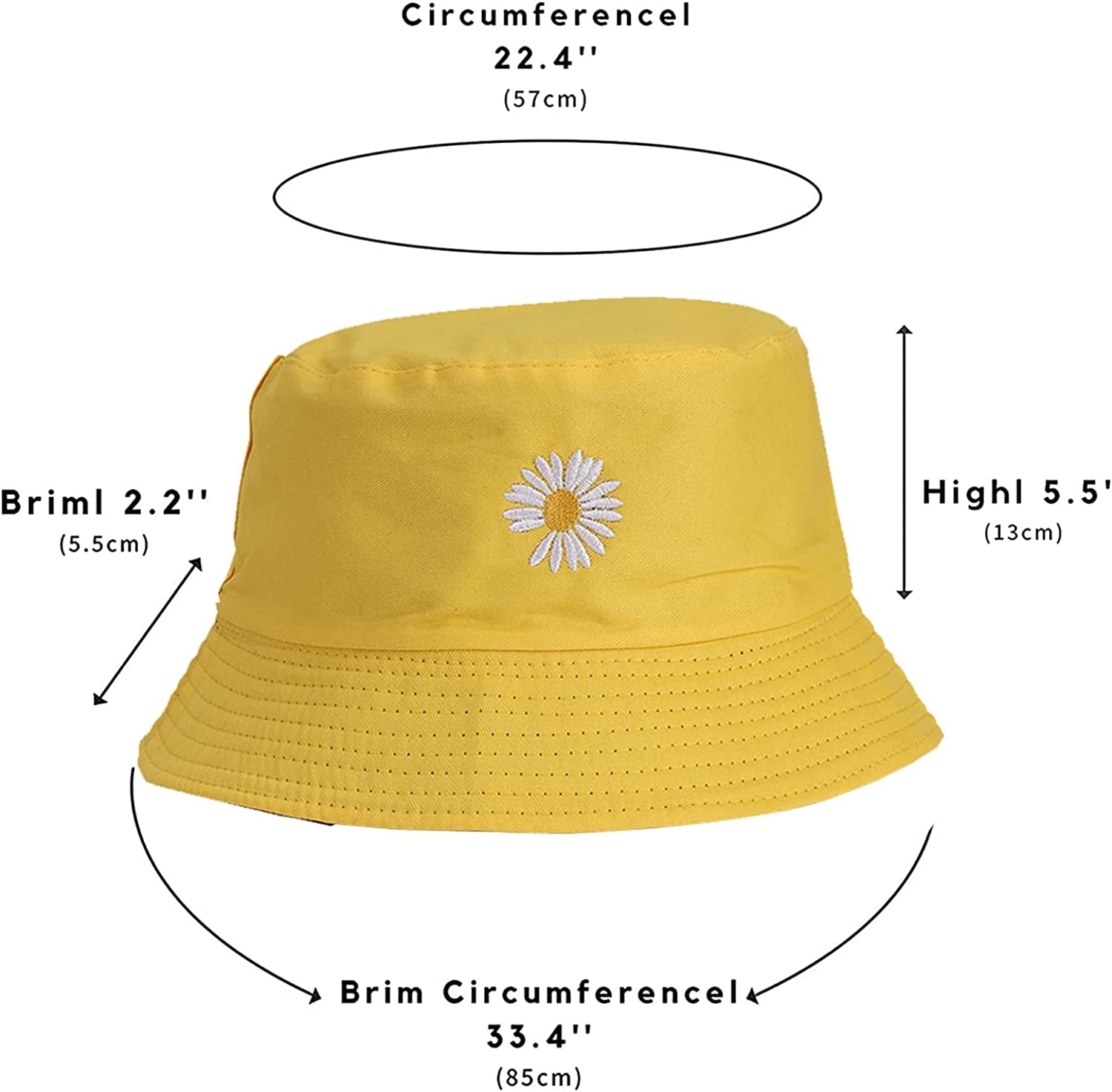 Bucket Hat for Women Printed Reversible Mens Cotton UV Protection Sun Hat Caps Packable Apparel & Accessories > Clothing Accessories > Hats Grenf   