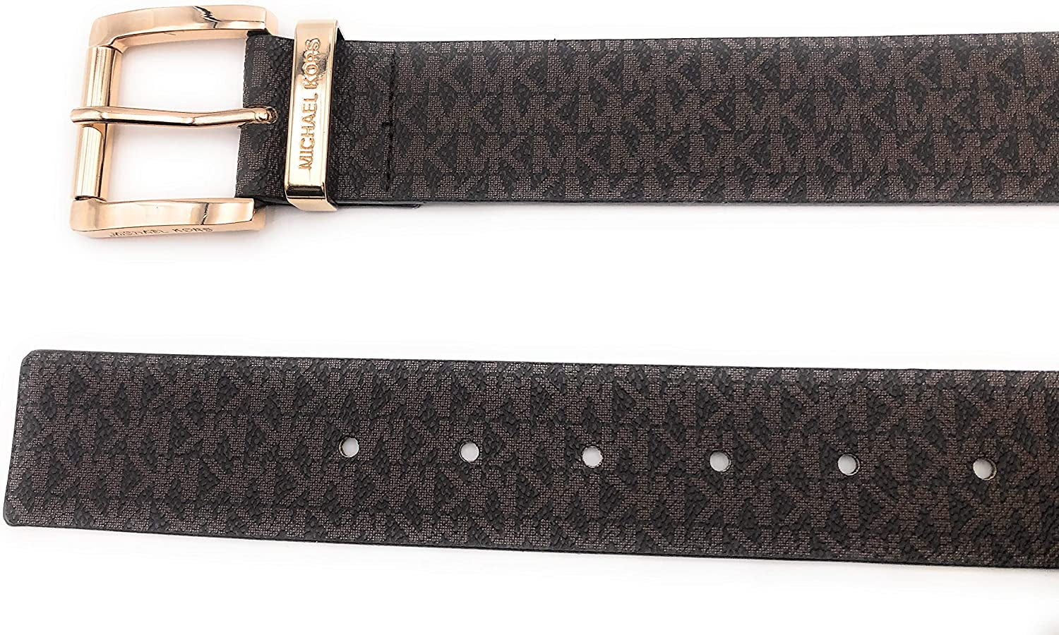 Michael Kors Women'S Synthetic Leather Mk Design Square Buckle Fashion Belt Apparel & Accessories > Clothing Accessories > Belts Michael Kors   
