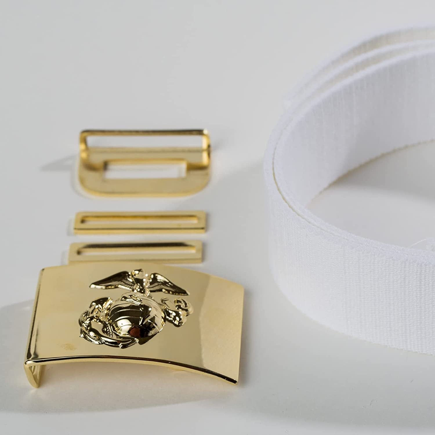 USMC White Dress Buckle Apparel & Accessories > Clothing Accessories > Belts Marlow White   
