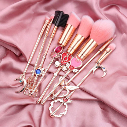 Sailormoon Makeup Brushes Set - 8Pcs Cosmetic Makeup Brush Set Professional Tool Kit Set Pink Drawstring Bag Included (8Pcs Makeup Brushes) Health & Beauty > Personal Care > Cosmetics > Cosmetic Tools > Makeup Tools rongji jewelry   