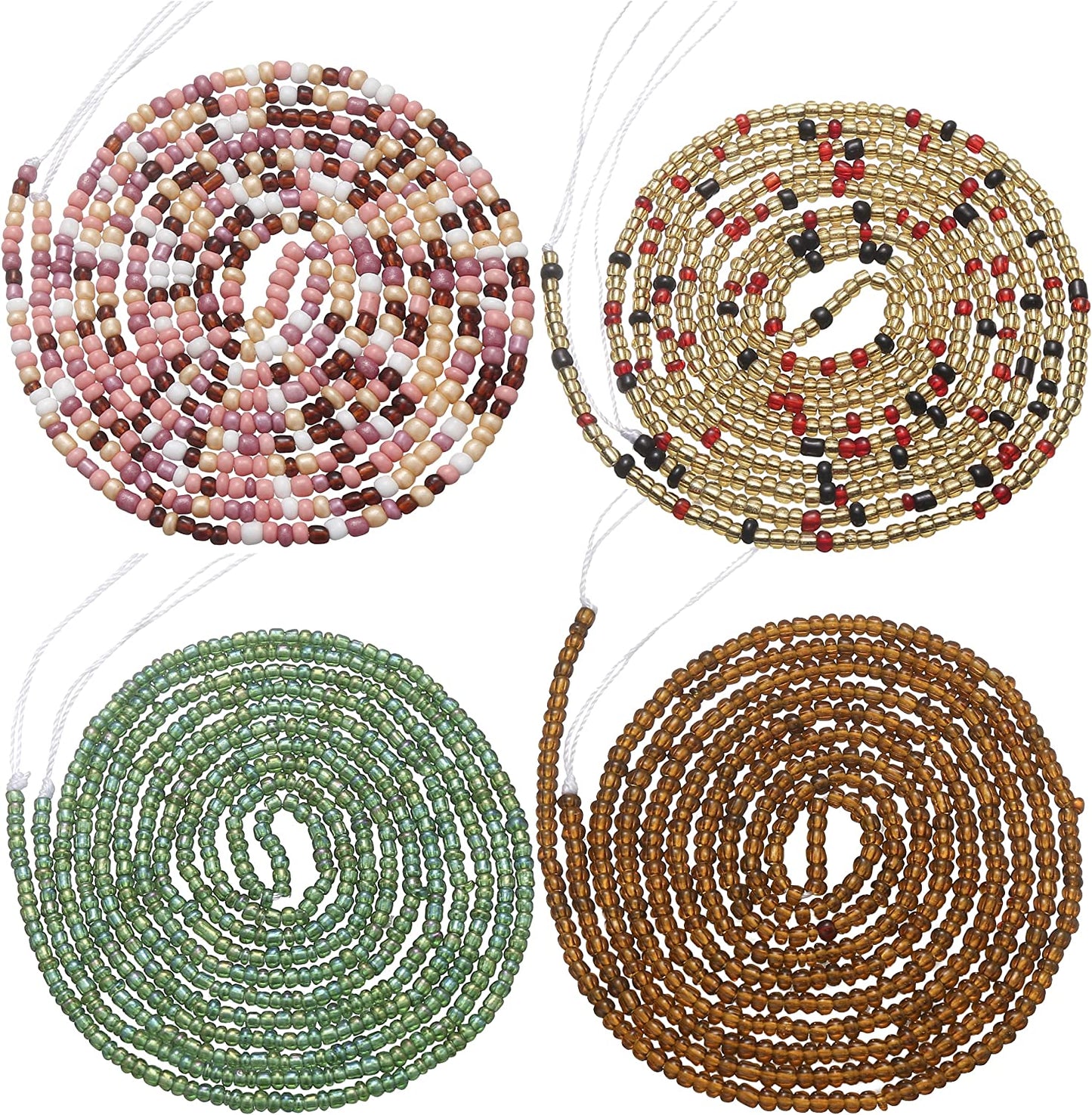 Taouzi Waist Beads for Women Colorful Beaded Body Chain Elastic String Waist Chain Beach Bikini Belly Chains Summer Jewelry for Women Girls Apparel & Accessories > Jewelry > Body Jewelry Taouzi StyleC 50Inch  