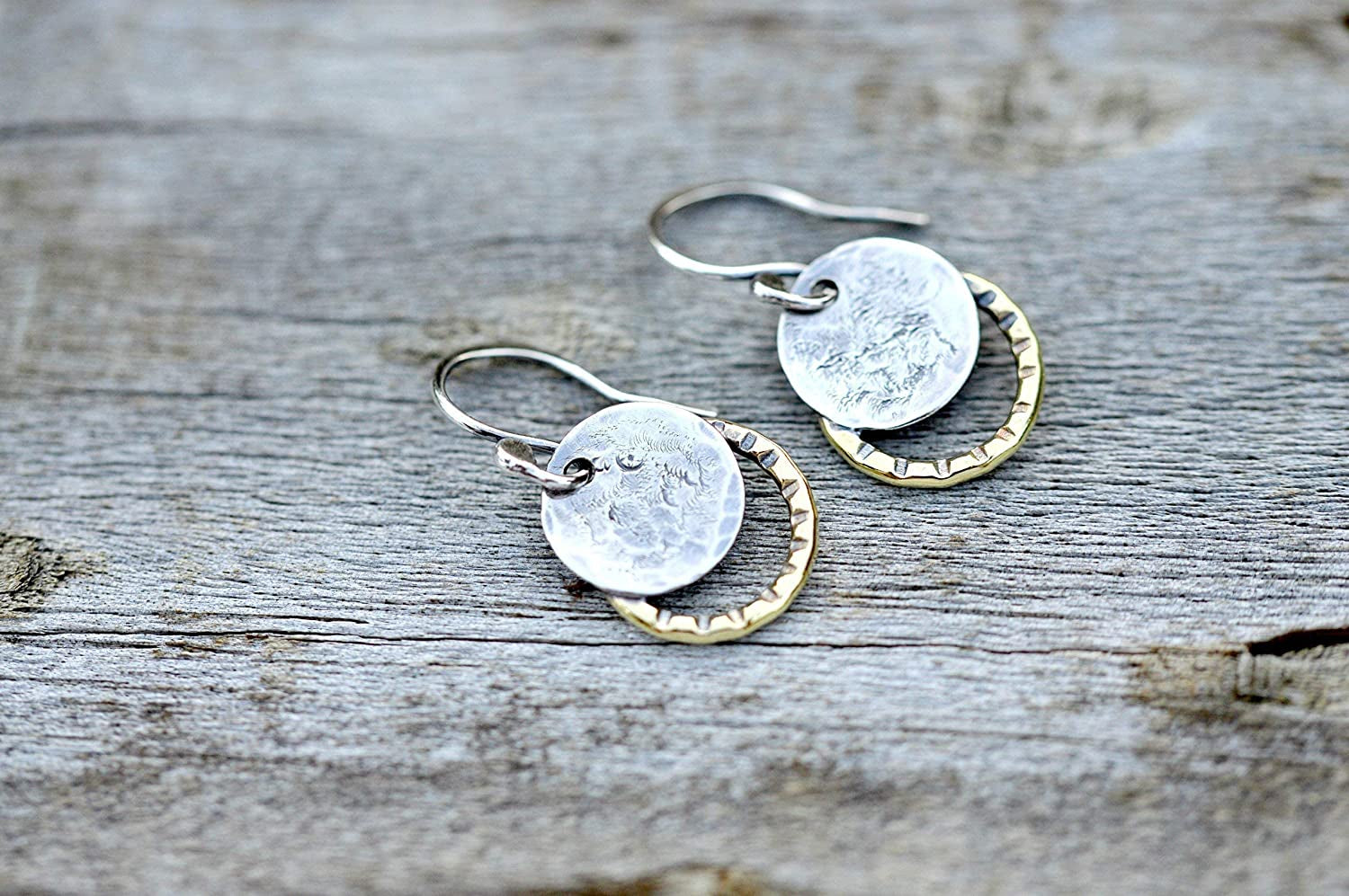 Sterling Silver Moon Earrings Dangle Earrings Gift for Her Apparel & Accessories > Jewelry > Earrings Blueskyblackbird   