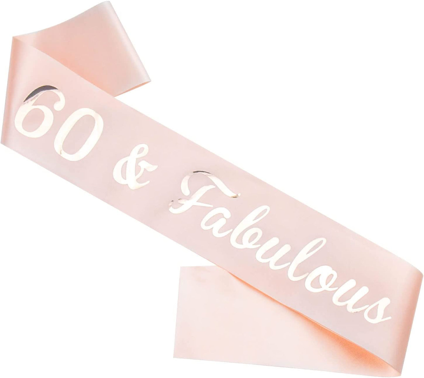 SGKUED 'It'S My 30Th Birthday' Sash, Rose Gold Soft Satin Sash with Rose Foil Lettering Birthday Sash for Women 30Th Birthday Party Favors and Decorations Apparel & Accessories > Clothing Accessories > Sashes SGKUED 60 & Fabulous Birthday Sash  