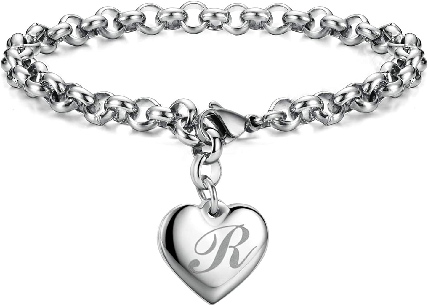 Heart Initial Charm Bracelets for Teen Girls Letters Alphabet Bracelet Jewelry for Girls Gifts for Teenage Girls Apparel & Accessories > Jewelry > Bracelets Monily R  