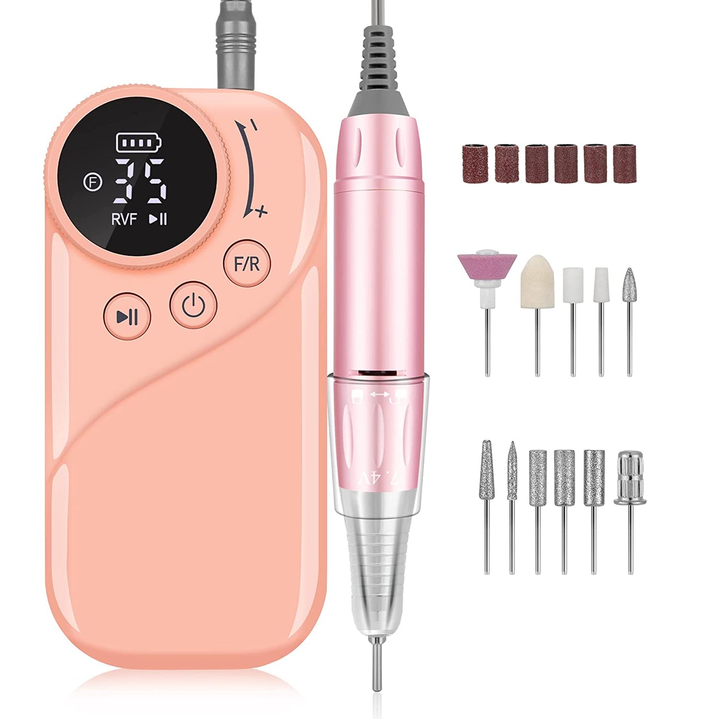 Rechargeable Nail Drill Electric Nail File, Professional 35000RPM Nail Drills for Acrylic Nails, Portable Electric E File for Gel Nails, Manicure Pedicure Polishing Shape Tools with 11Pcs Drill Bits Health & Beauty > Personal Care > Cosmetics > Cosmetic Tools > Nail Tools ZXNZX   
