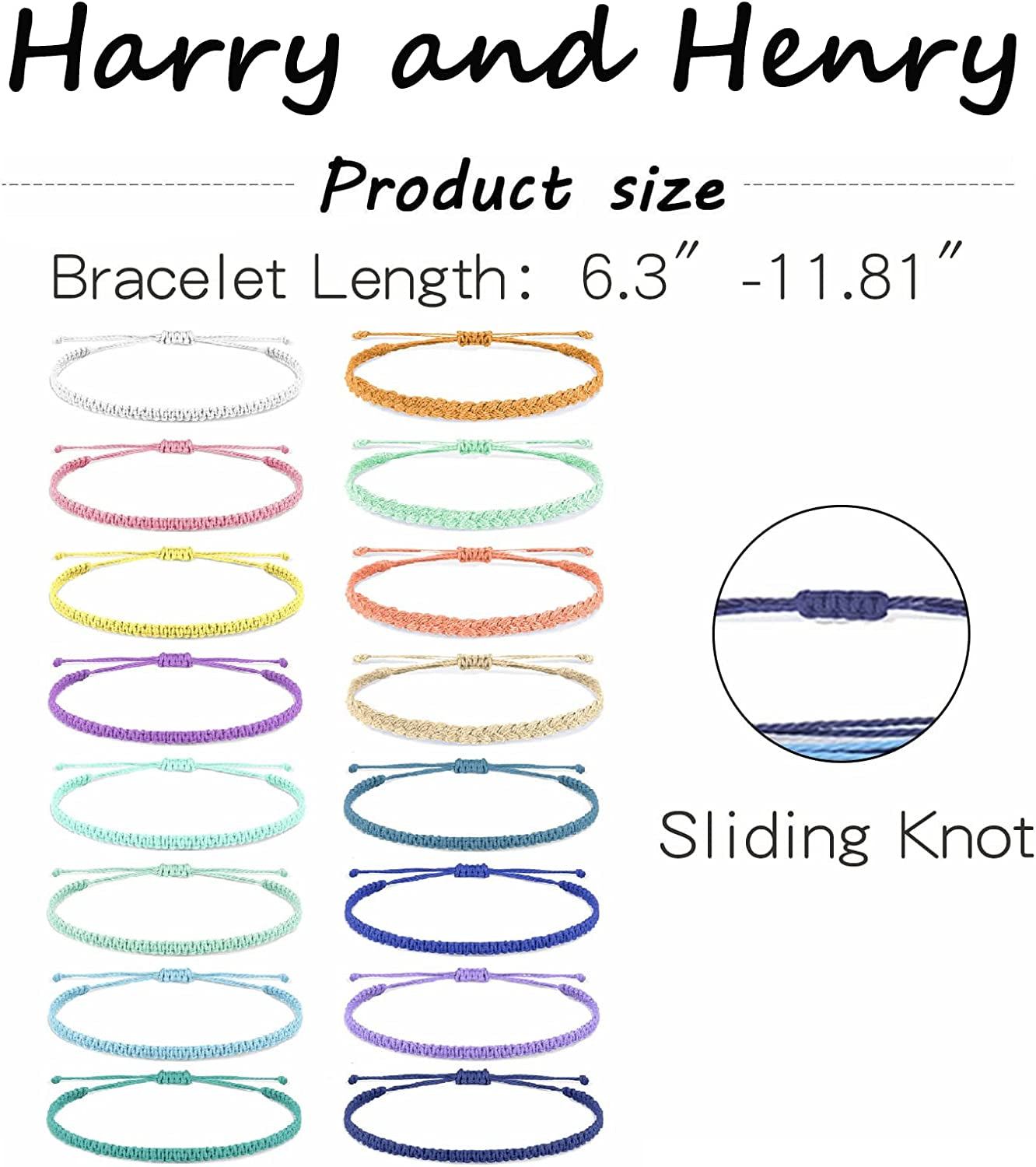 Boho String Bracelets for Women Waterproof Wave Surfer Bracelets for Summer Adjustable Rope Braided Bracelets Gifts for Teen Girls Cute Friendship Bracelets Pack Gifts for Holiday Apparel & Accessories > Jewelry > Bracelets Harry and Henry   