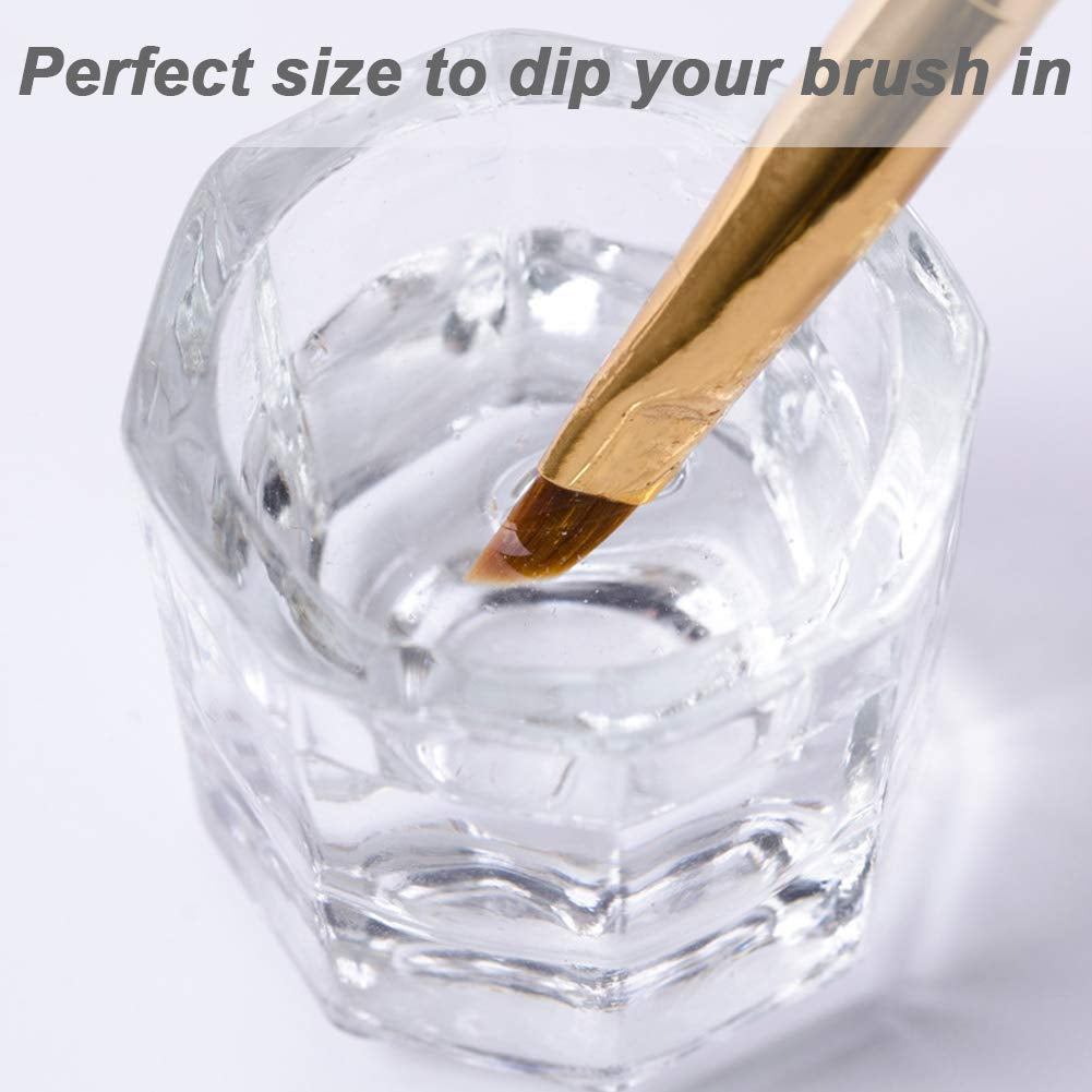 Fiezkaa 2Pcs Dappen Dish for Acrylic Nails, Clear Glass Acrylic Nail Monomer Liquid Bowl, Acrylic Powder Holder, Acrylic Glass Jar Dampen Dish Liquid Cup for Nail Art Manicure Care Tools Health & Beauty > Personal Care > Cosmetics > Cosmetic Tools > Nail Tools fiezkaa   