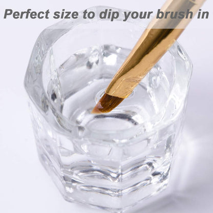 Fiezkaa 2Pcs Dappen Dish for Acrylic Nails, Clear Glass Acrylic Nail Monomer Liquid Bowl, Acrylic Powder Holder, Acrylic Glass Jar Dampen Dish Liquid Cup for Nail Art Manicure Care Tools Health & Beauty > Personal Care > Cosmetics > Cosmetic Tools > Nail Tools fiezkaa   