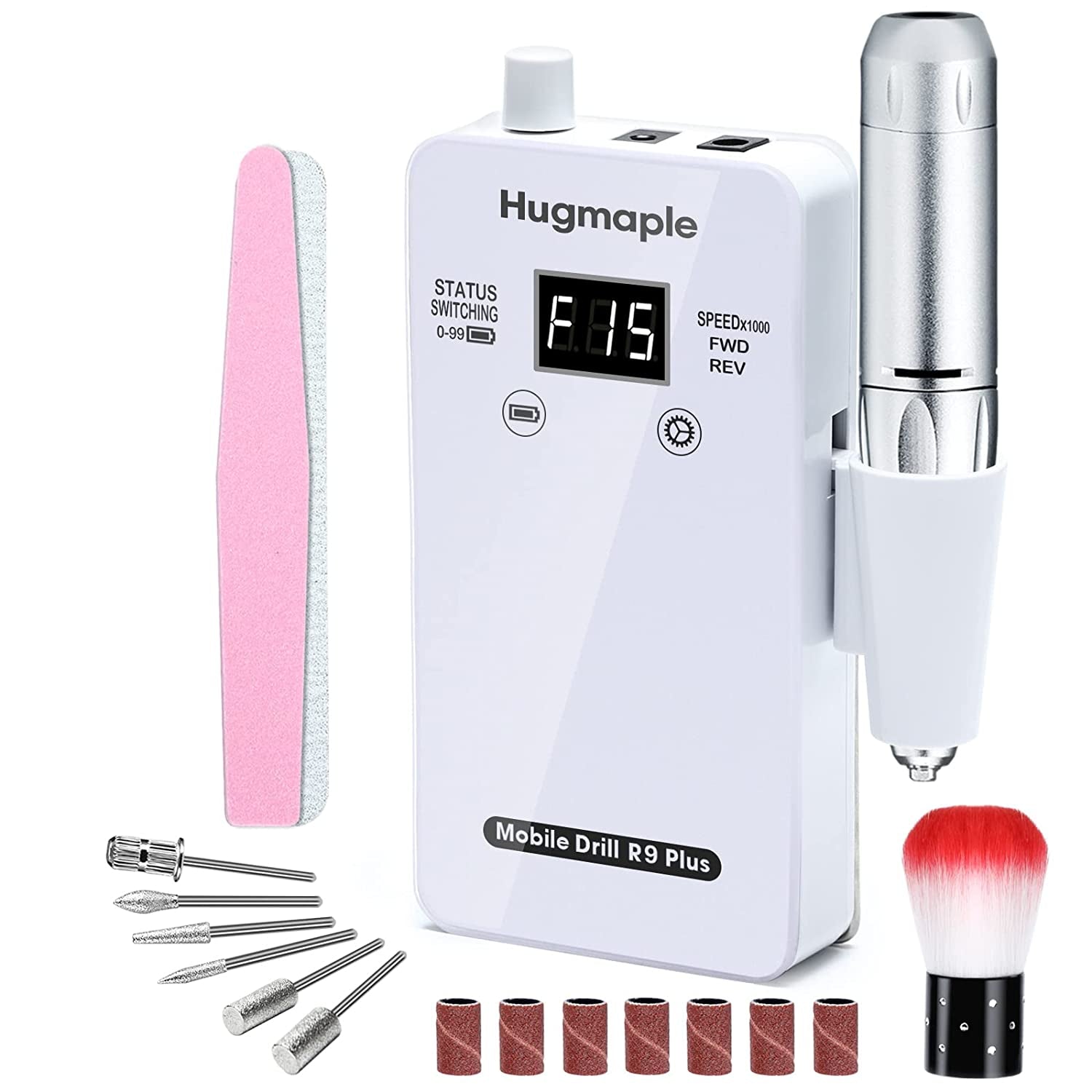 Professional Nail Drills Set for Acrylic Nails, 30000Rpm Electric Nail Drill Machine, Portable Nail Efile Drill Machine Manicure Pedicure Tools for Beginners and Salon Use (Gold) Health & Beauty > Personal Care > Cosmetics > Cosmetic Tools > Nail Tools HUGMAPLE White  