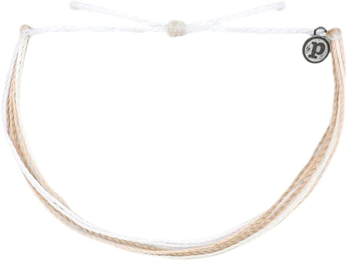 Pura Vida Originals Anklet - Plated Charm, Adjustable Band - 100% Waterproof Apparel & Accessories > Jewelry > Anklets Pura Vida White Sands  