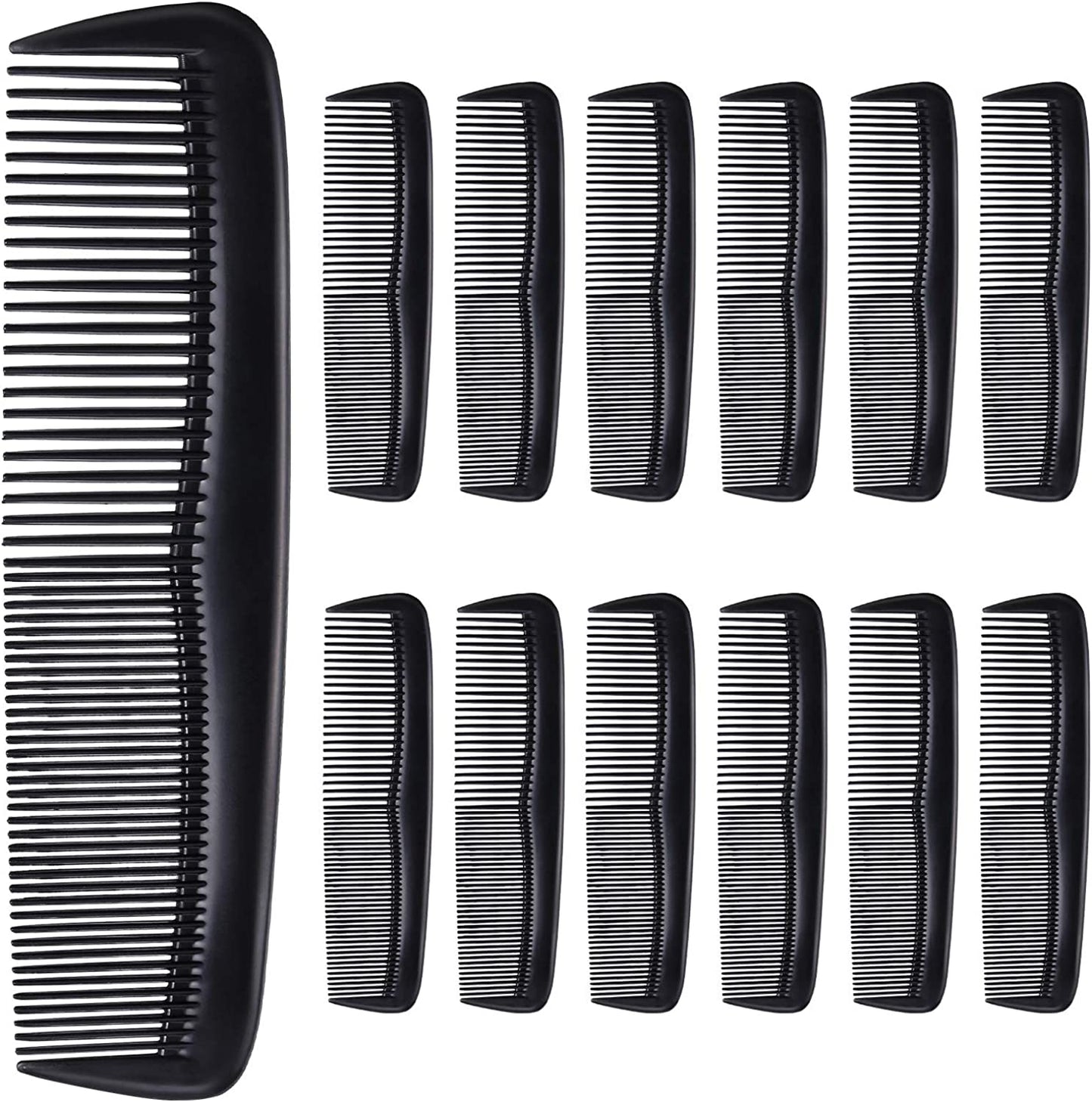 Hestya 24 Pack Black Hair Comb Pocket Plastic Comb Unbreakable Plastic Hairdressing Styling Comb Set for Salon or Hotel Hair Care Health & Beauty > Personal Care > Hair Care HESTYA   