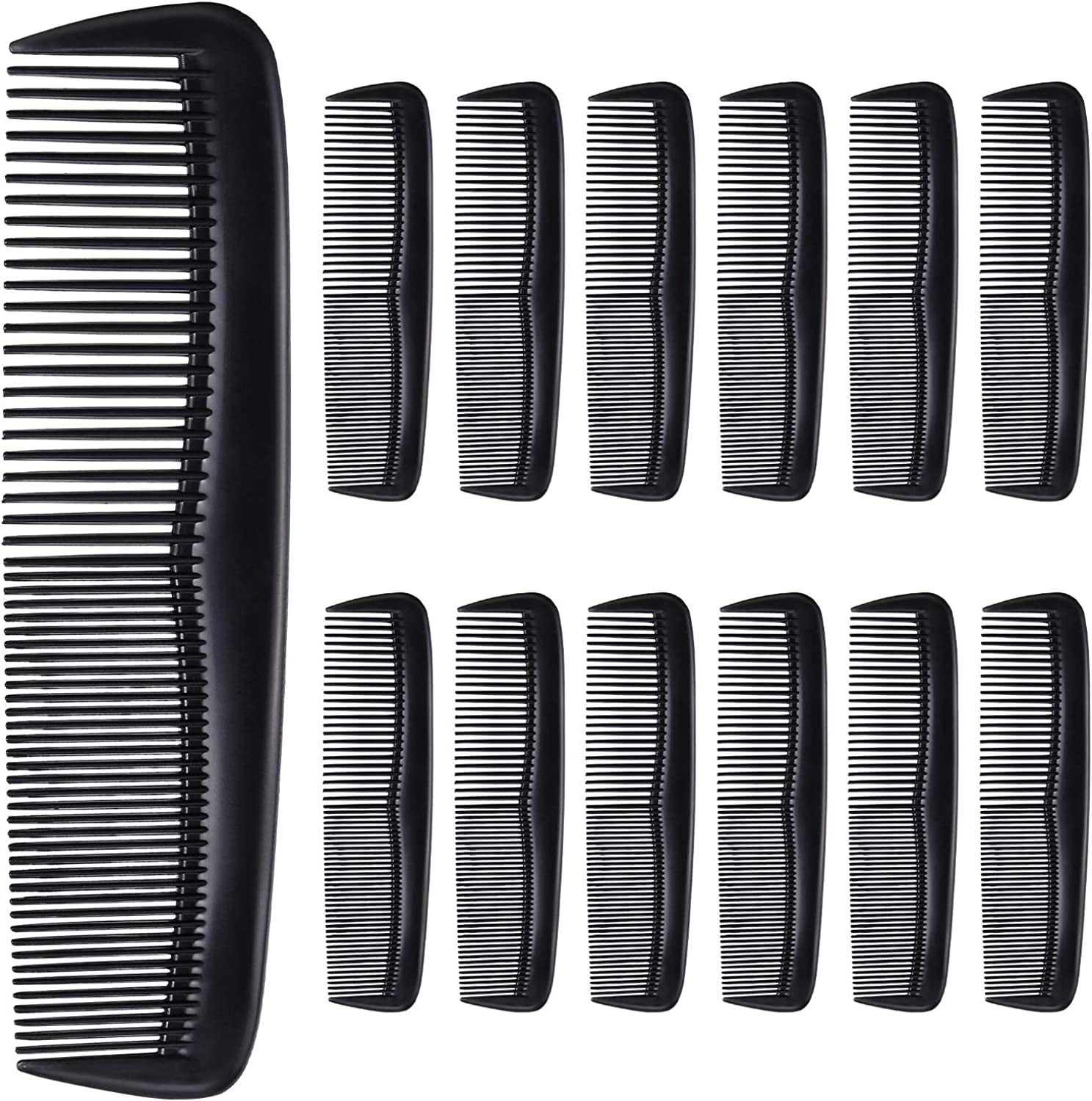 Hestya 24 Pack Black Hair Comb Pocket Plastic Comb Unbreakable Plastic Hairdressing Styling Comb Set for Salon or Hotel Hair Care Health & Beauty > Personal Care > Hair Care HESTYA   